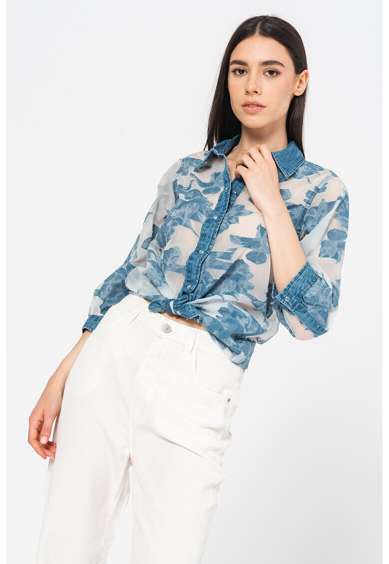 GUESS JEANS Риза с принт - Pepit.bg