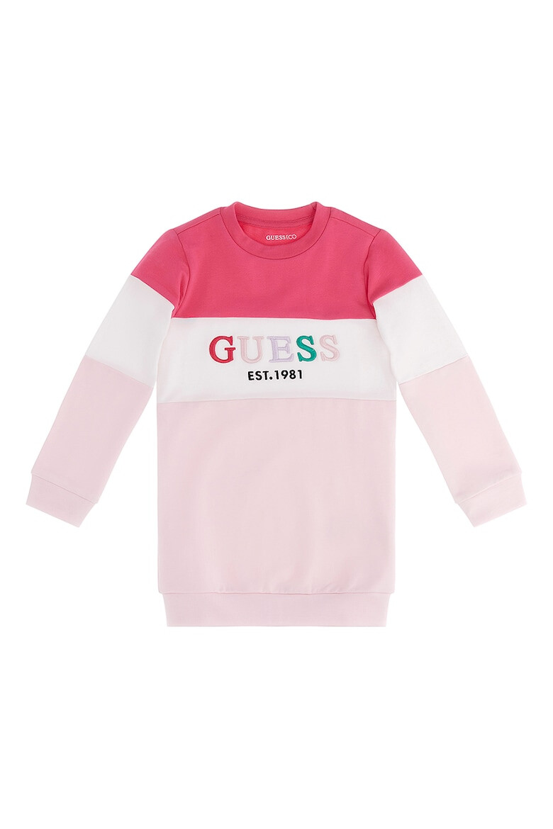 GUESS JEANS Рокля с овално деколте и цветен блок - Pepit.bg