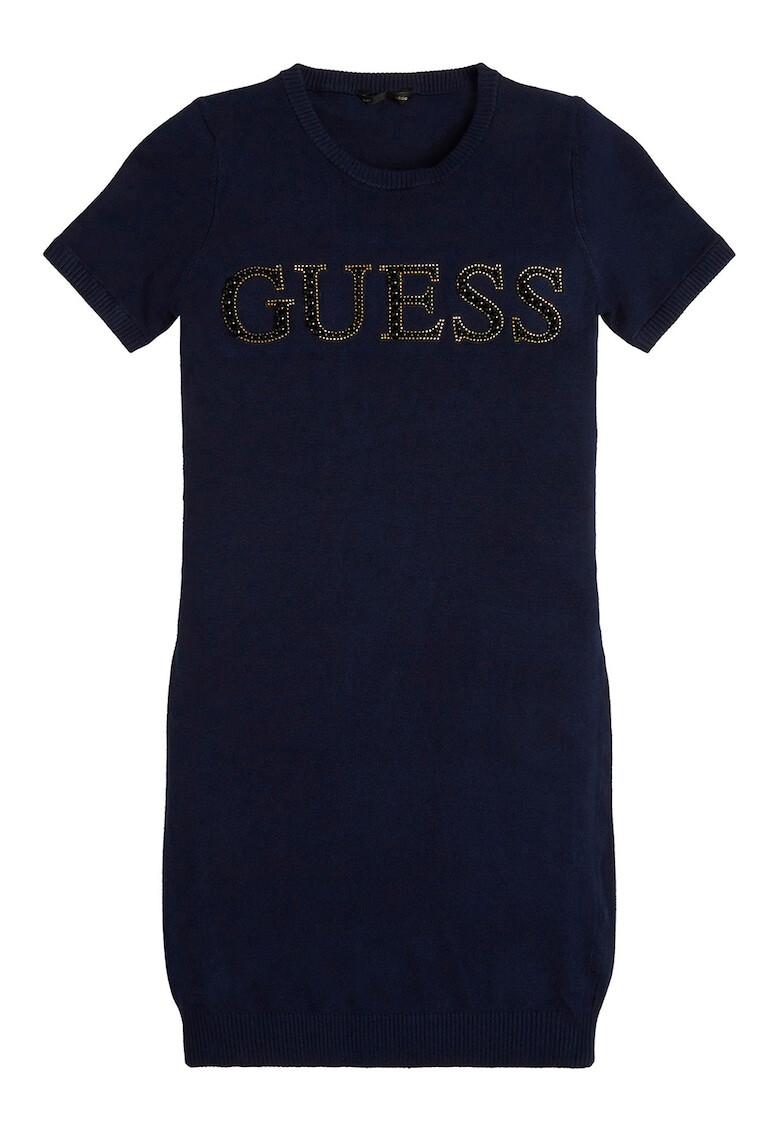 GUESS JEANS Рокля тип пуловер с къси ръкави и мъниста - Pepit.bg