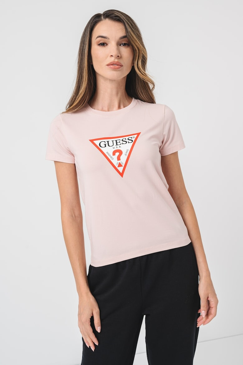 GUESS JEANS Слим тениска Iconic с лого - Pepit.bg