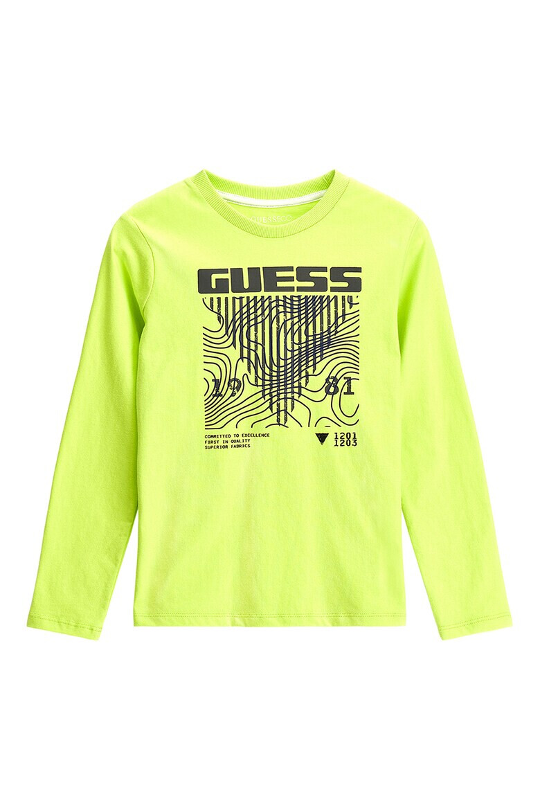 GUESS JEANS Стандартна блуза с лого - Pepit.bg