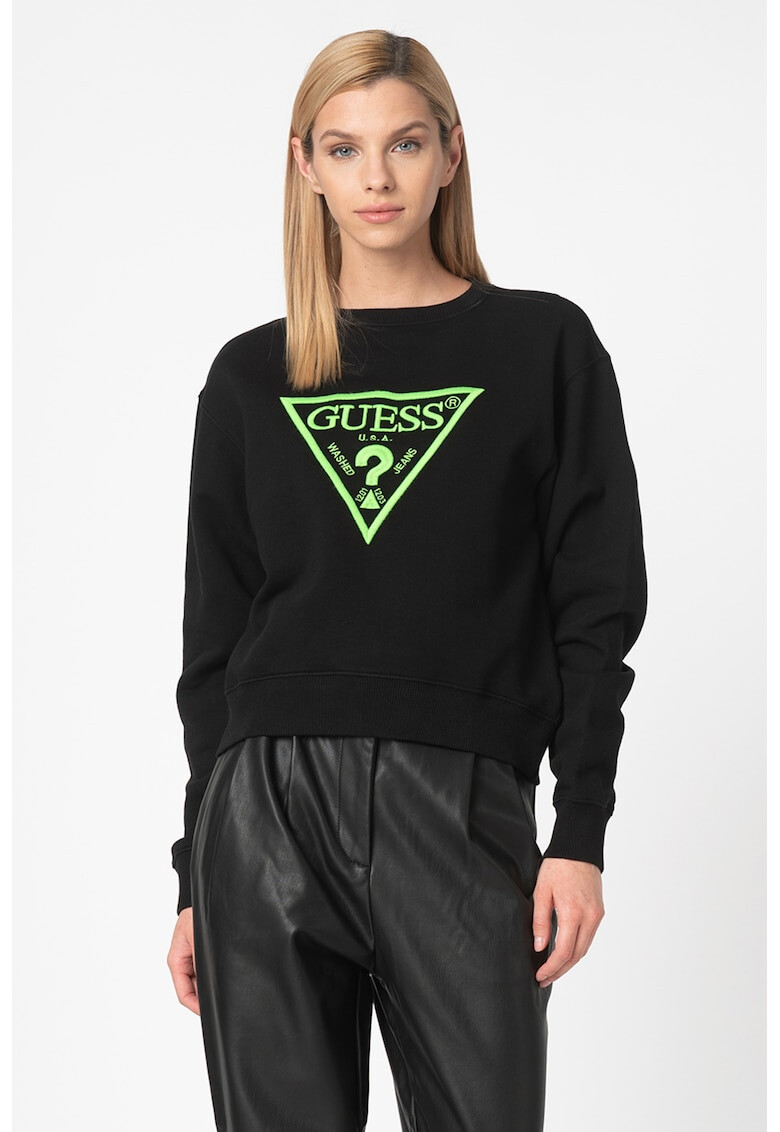 GUESS JEANS Суитшърт с бродирано лого - Pepit.bg