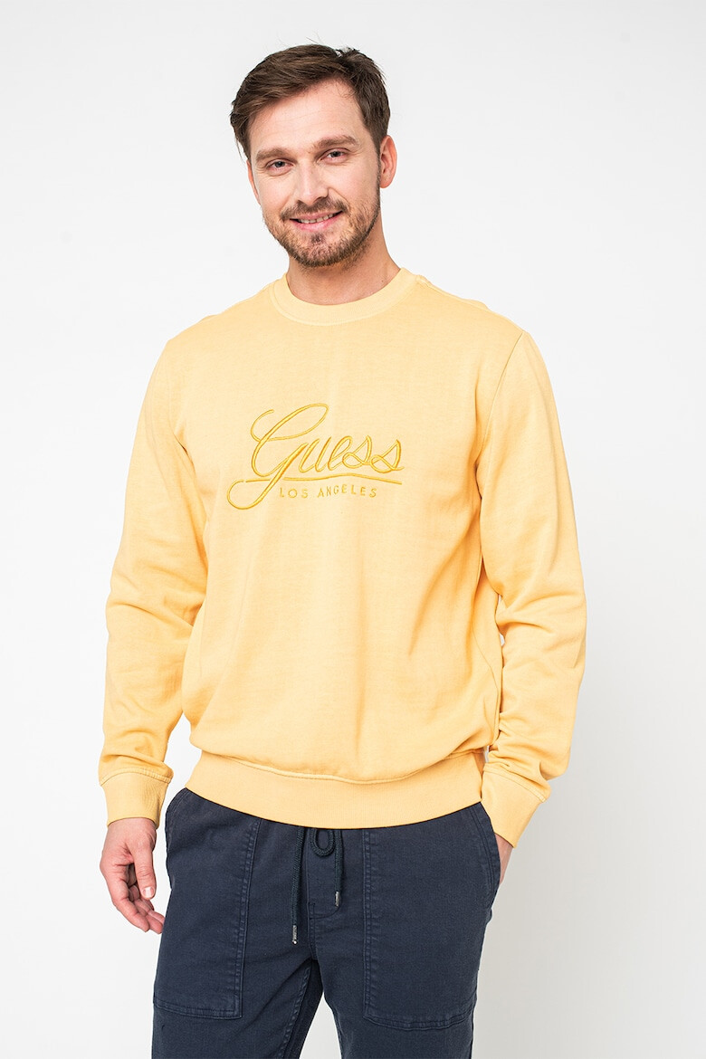 GUESS JEANS Суитшърт с овално деколте и лого - Pepit.bg