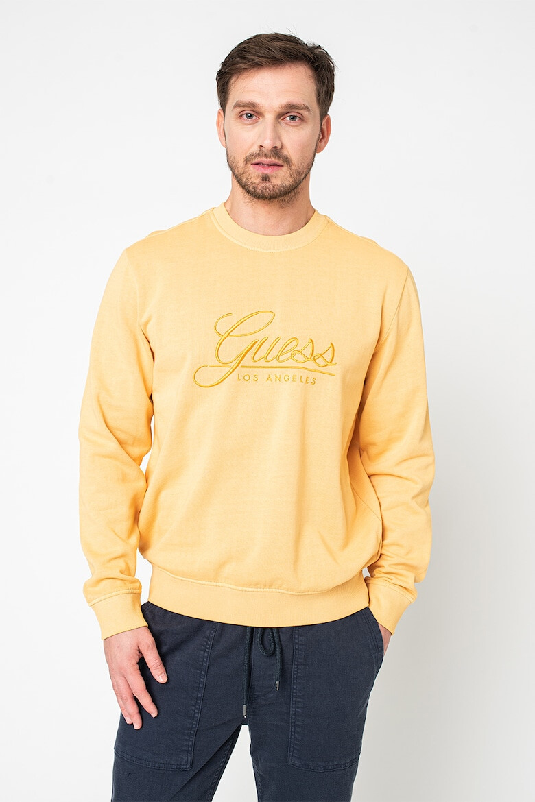 GUESS JEANS Суитшърт с овално деколте и лого - Pepit.bg