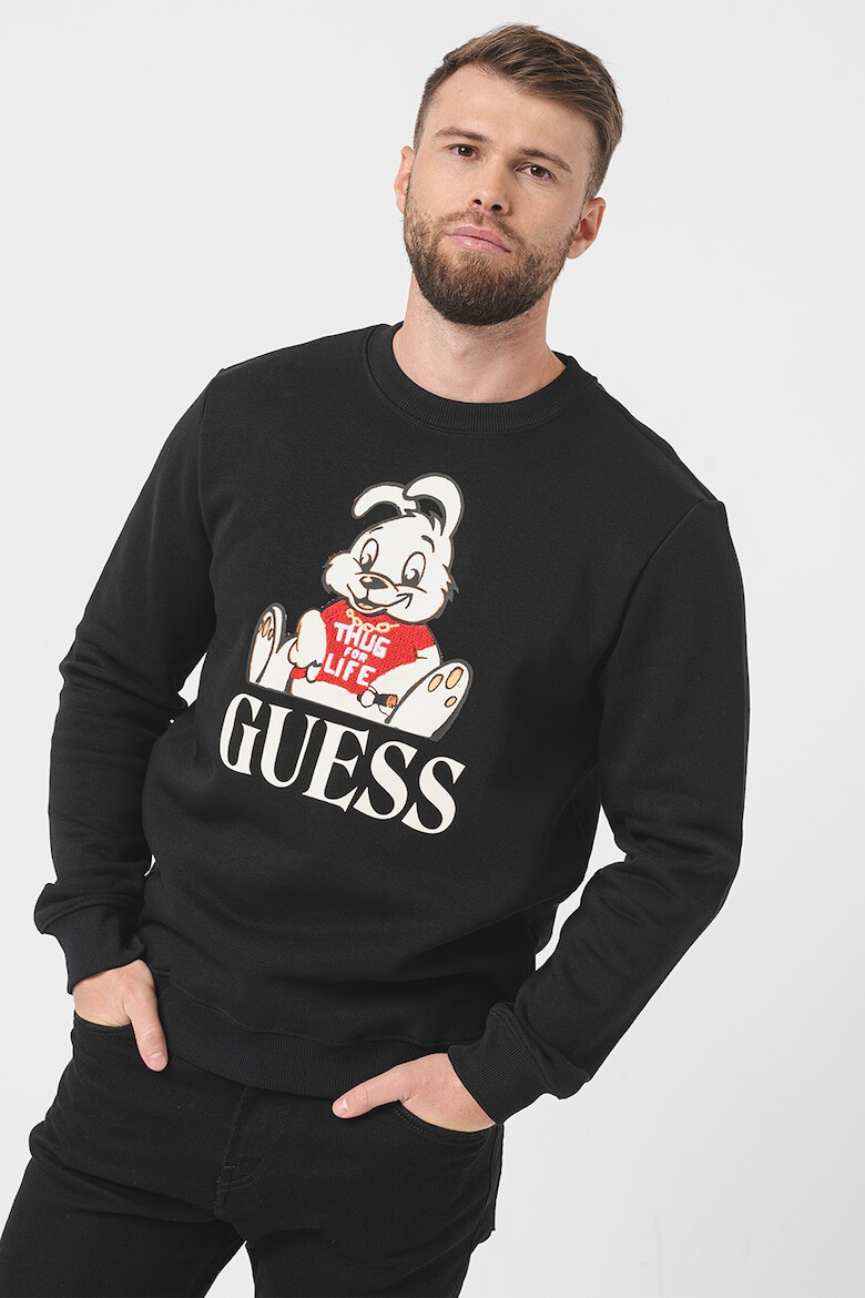 GUESS JEANS Суитшърт с релеф - Pepit.bg