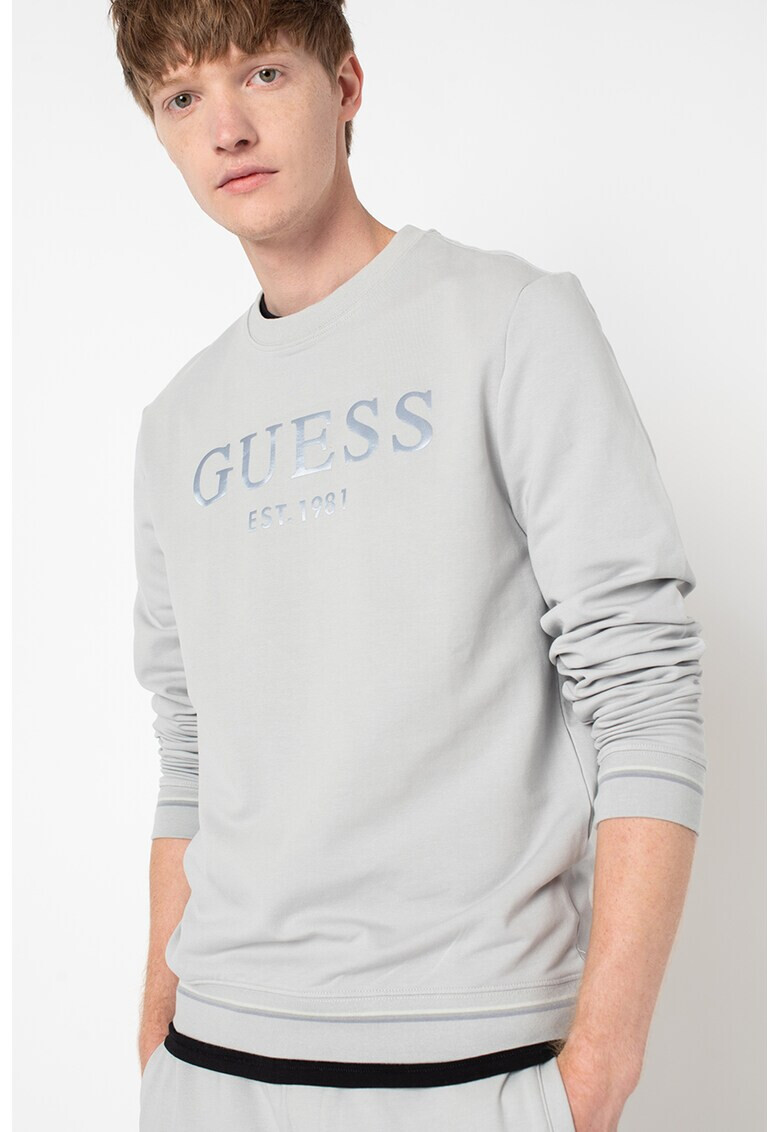 GUESS JEANS Суитшърт с уголемено лого - Pepit.bg