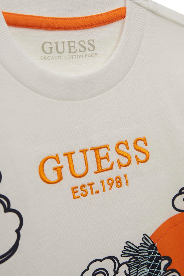 GUESS JEANS Тениска от органичен памук с лого - Pepit.bg