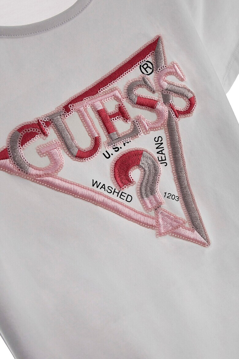 GUESS JEANS Тениска с бродирано лого - Pepit.bg