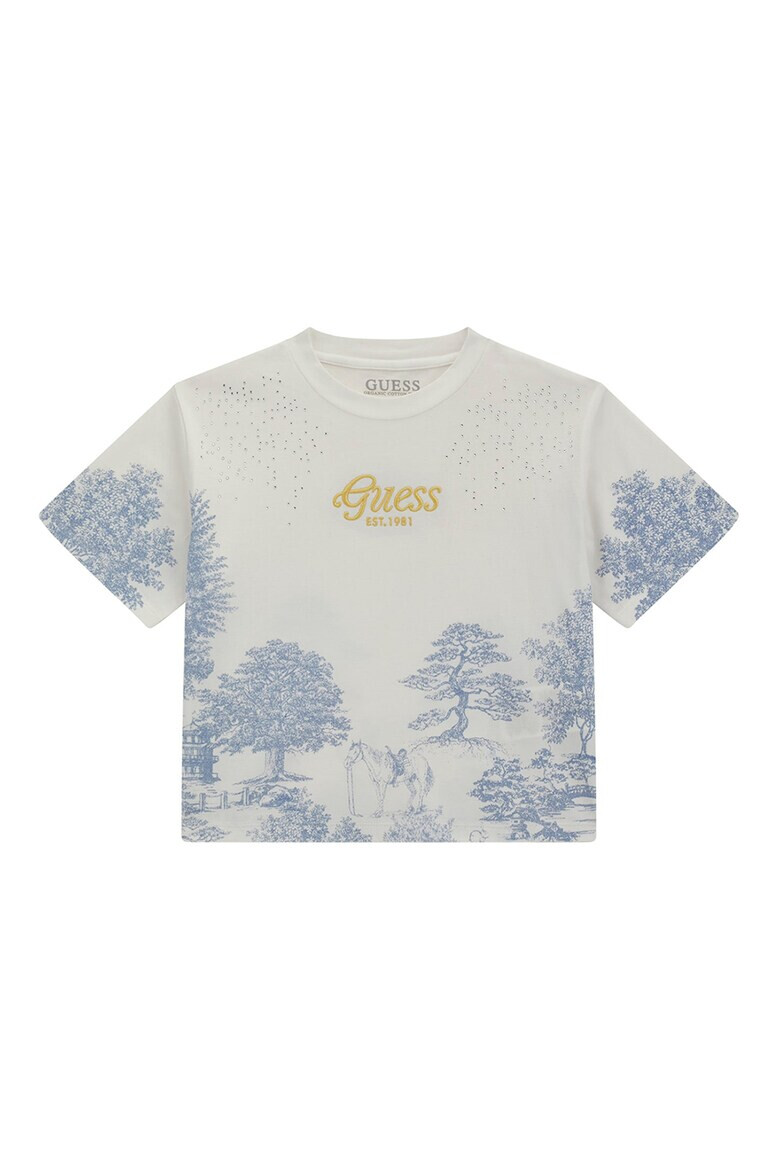 GUESS JEANS Тениска с бродирано лого - Pepit.bg