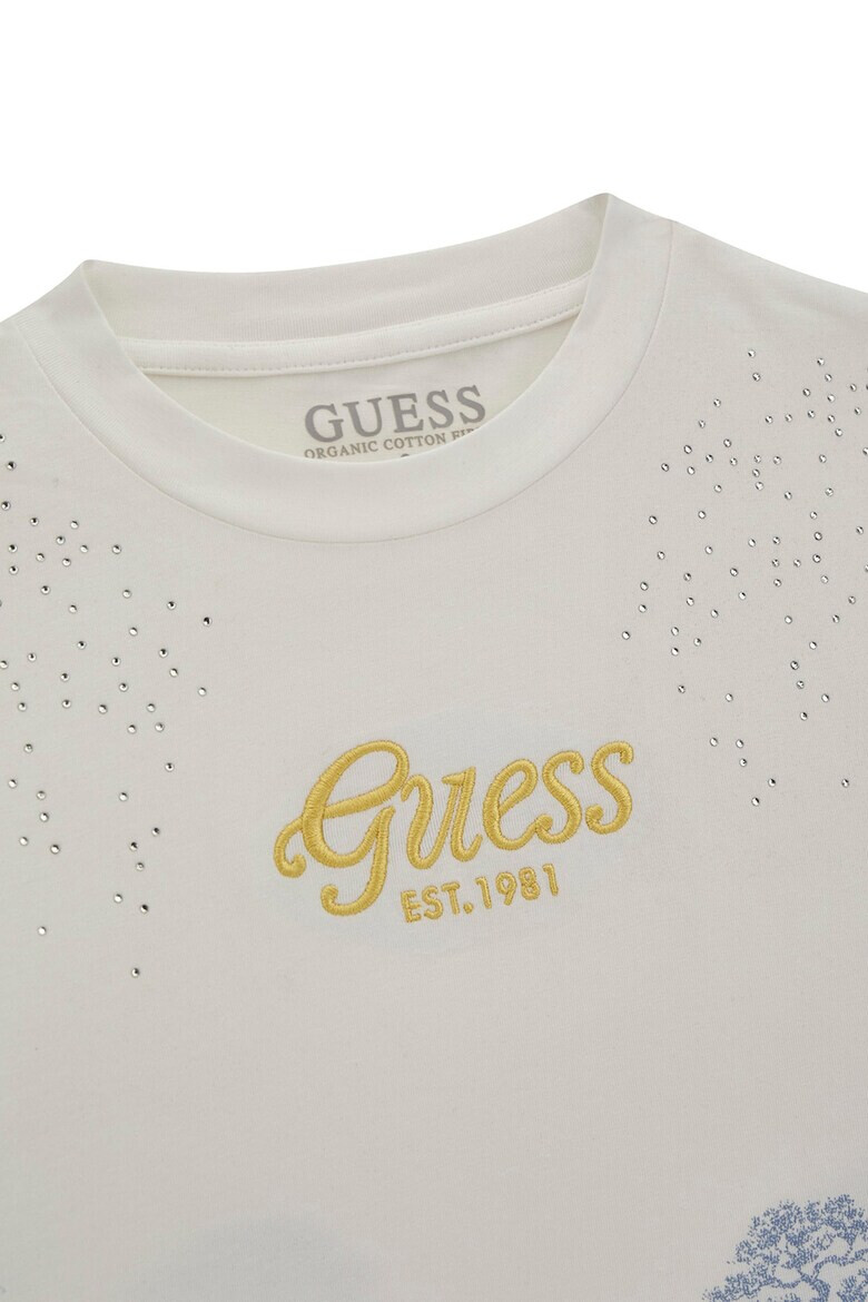 GUESS JEANS Тениска с бродирано лого - Pepit.bg