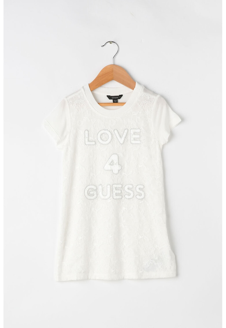 GUESS JEANS Tениска с дантела - Pepit.bg