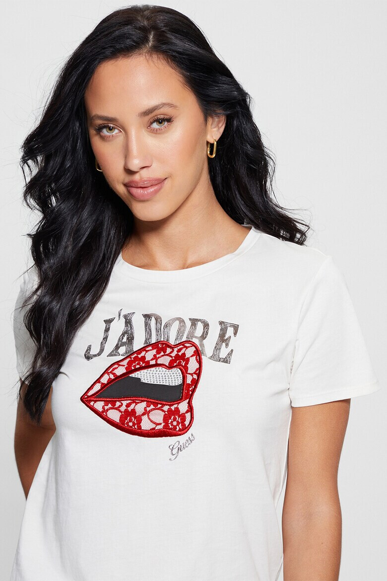 GUESS JEANS Тениска с дантела - Pepit.bg