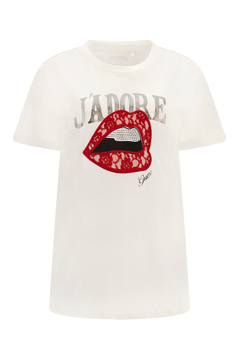 GUESS JEANS Тениска с дантела - Pepit.bg