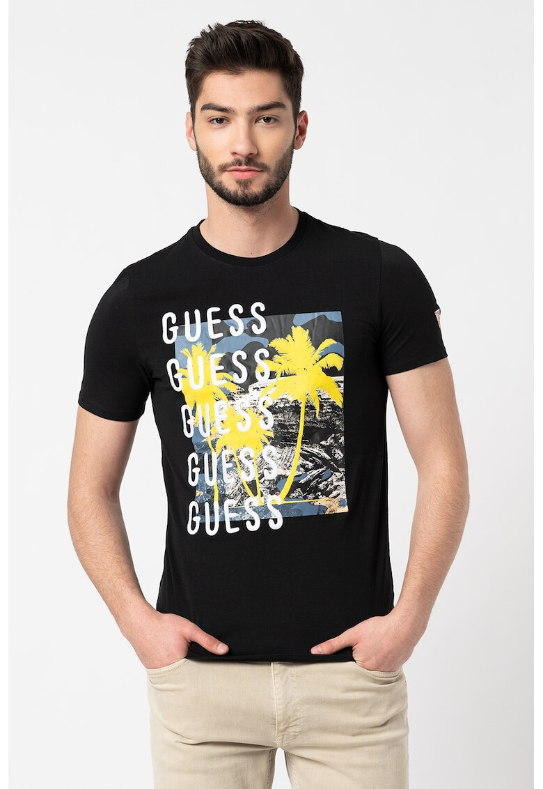 GUESS JEANS Тениска с фигурална щампа - Pepit.bg