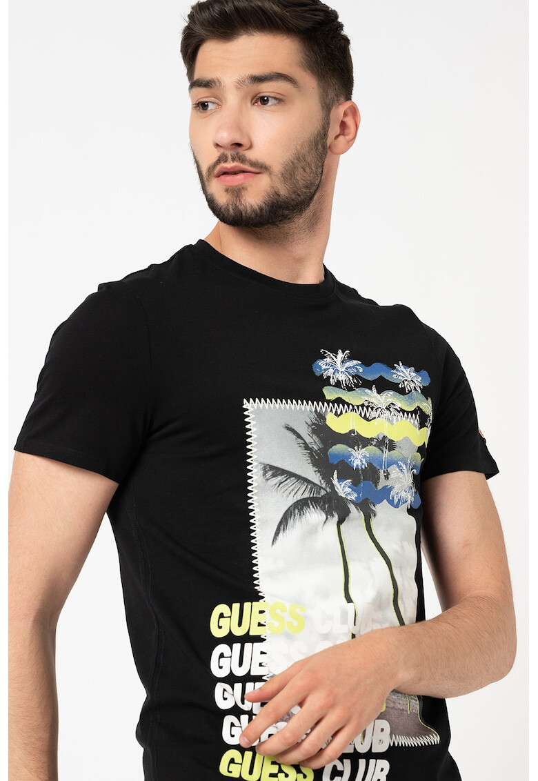 GUESS JEANS Тениска с фигурална щампа - Pepit.bg