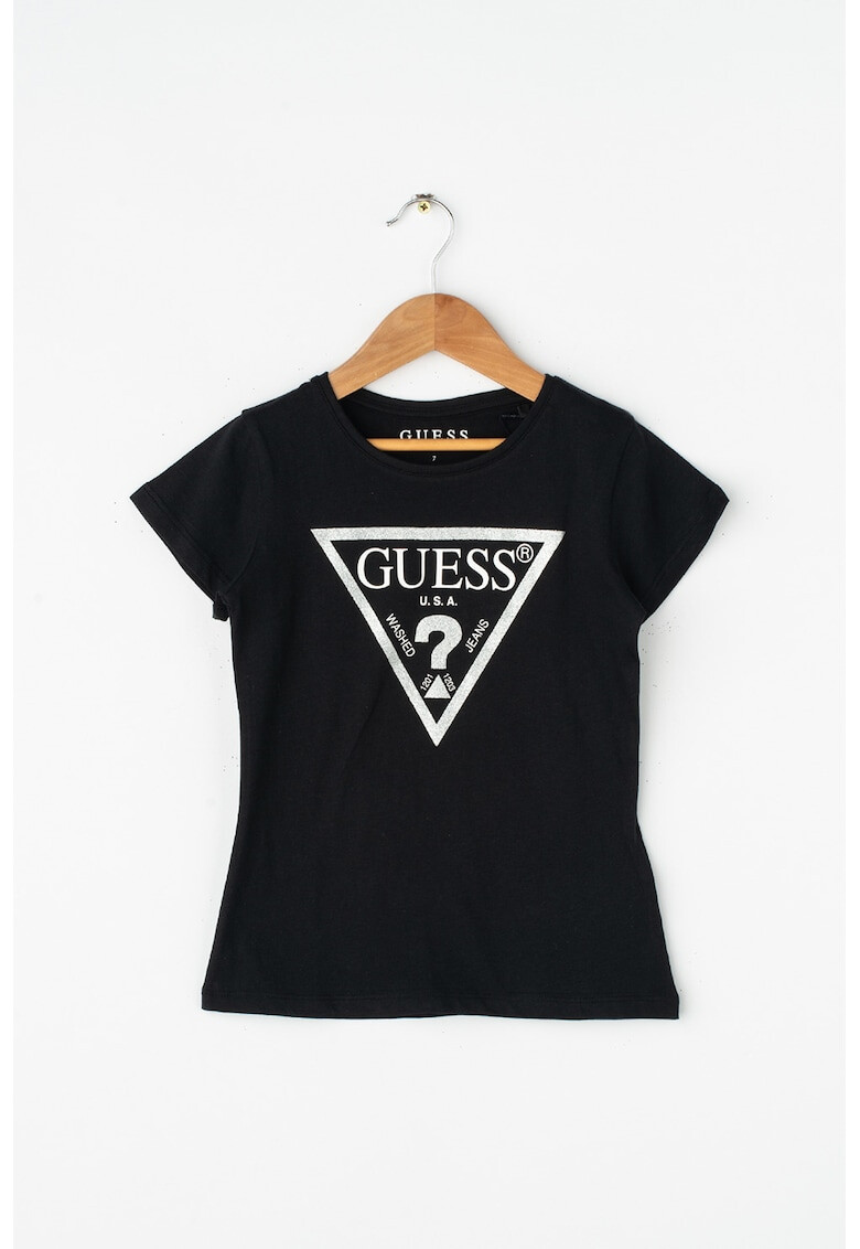 GUESS JEANS Тениска с бляскаво лого - Pepit.bg