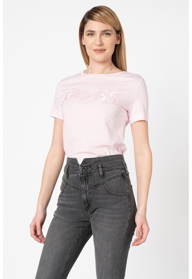 GUESS JEANS Тениска с лого и модал - Pepit.bg