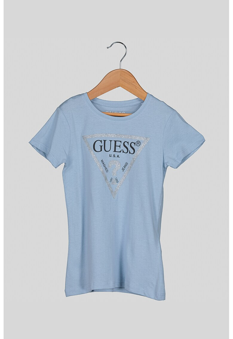 GUESS JEANS Тениска с лъскаво лого - Pepit.bg