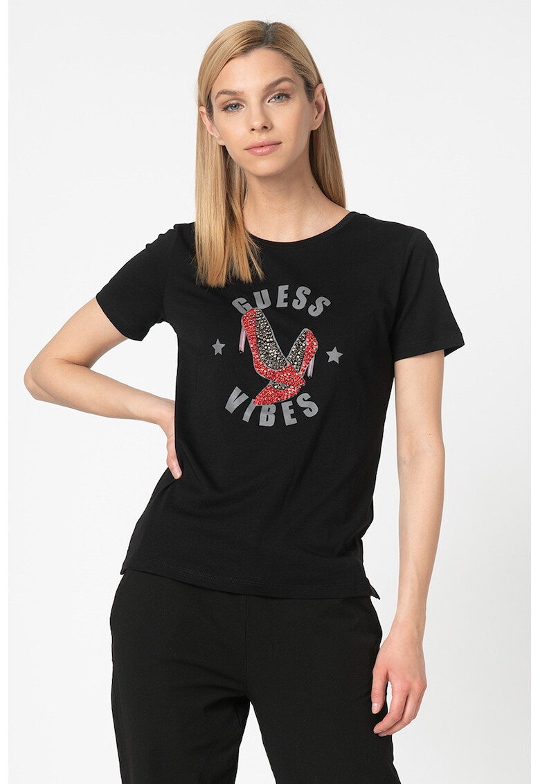 GUESS JEANS Тениска с модал - Pepit.bg