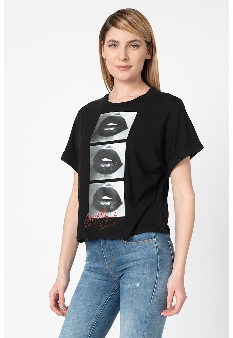GUESS JEANS Тениска с модал - Pepit.bg