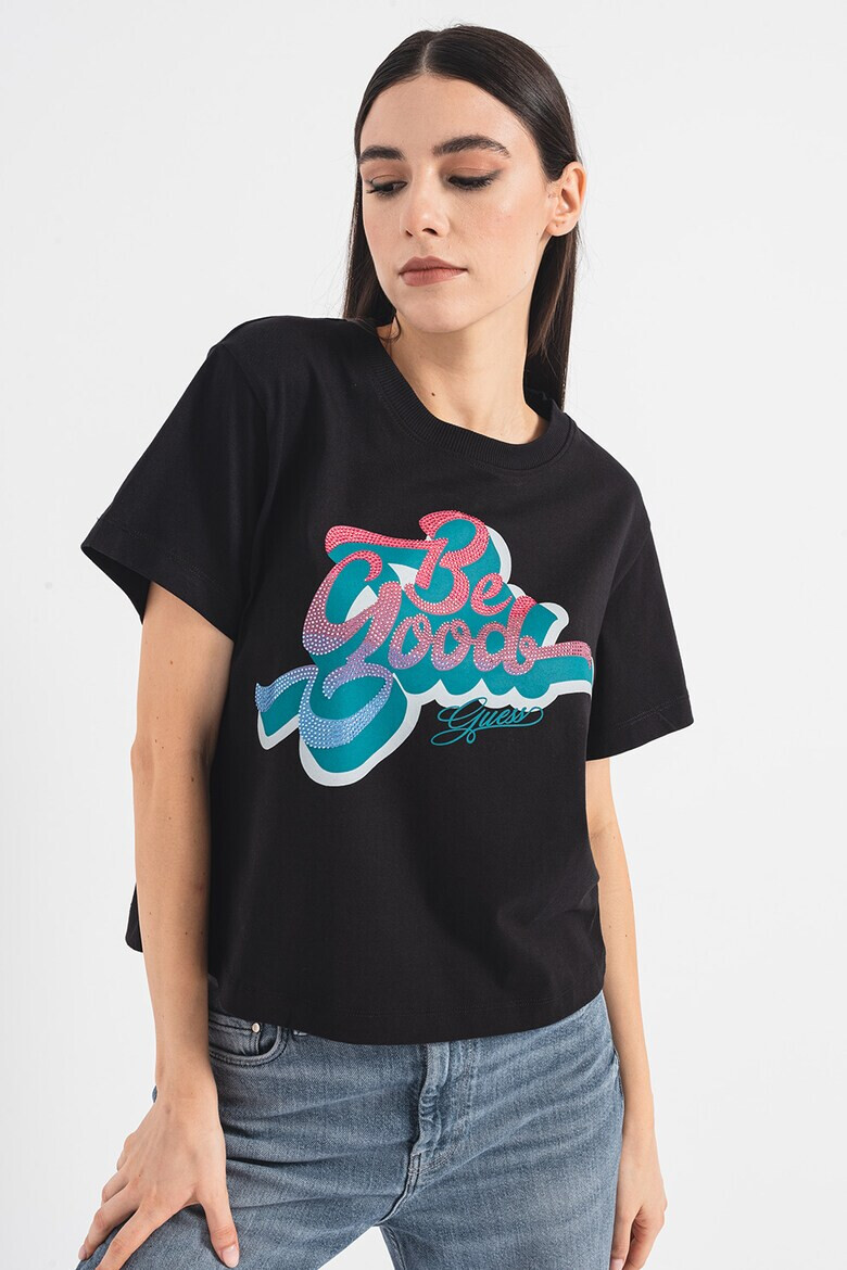 GUESS JEANS Тениска с надпис - Pepit.bg