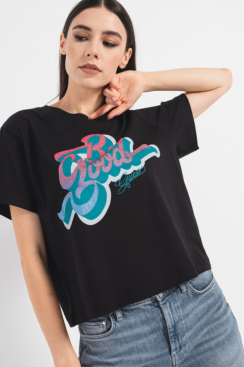 GUESS JEANS Тениска с надпис - Pepit.bg