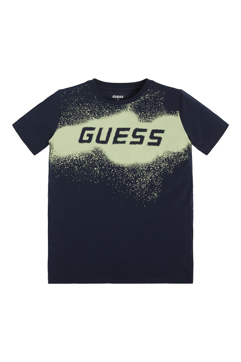 GUESS JEANS Тениска с овално деколте и лого - Pepit.bg