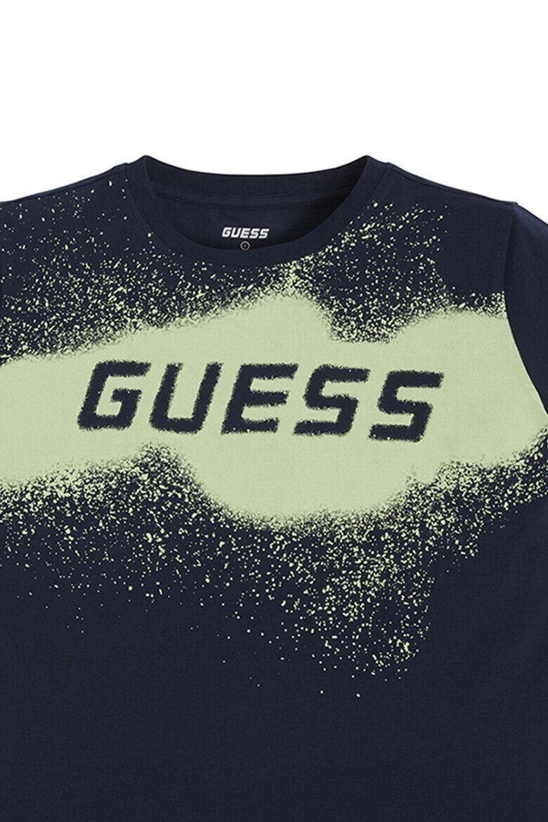 GUESS JEANS Тениска с овално деколте и лого - Pepit.bg