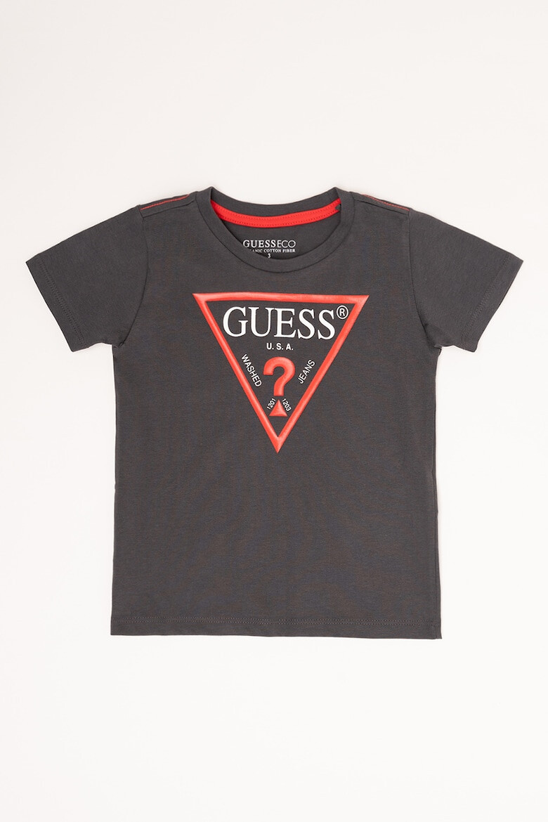 GUESS JEANS Тениска с овално деколте и лого - Pepit.bg