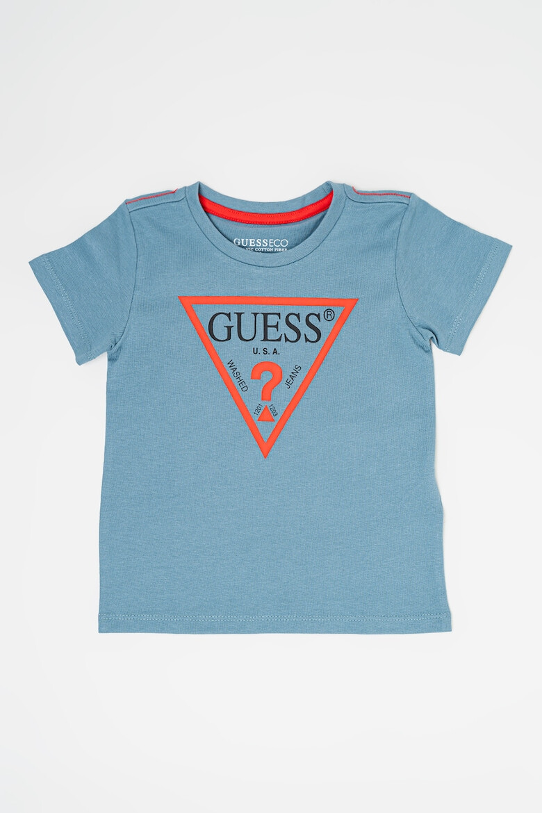 GUESS JEANS Тениска с овално деколте и лого - Pepit.bg