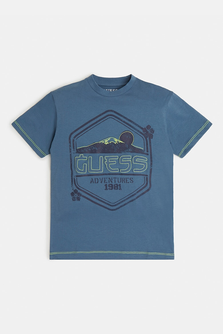 GUESS JEANS Тениска с овално деколте и щампа - Pepit.bg