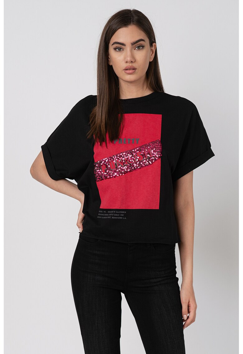 GUESS JEANS Тениска с пайети - Pepit.bg