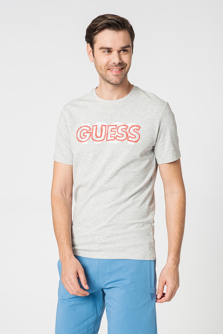 GUESS JEANS Тениска с памук и принт - Pepit.bg