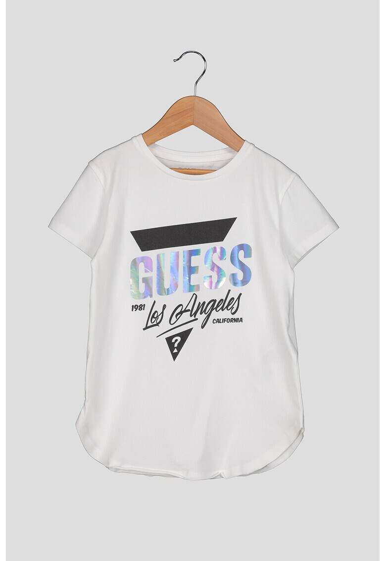 GUESS JEANS Тениска с преливащо лого - Pepit.bg