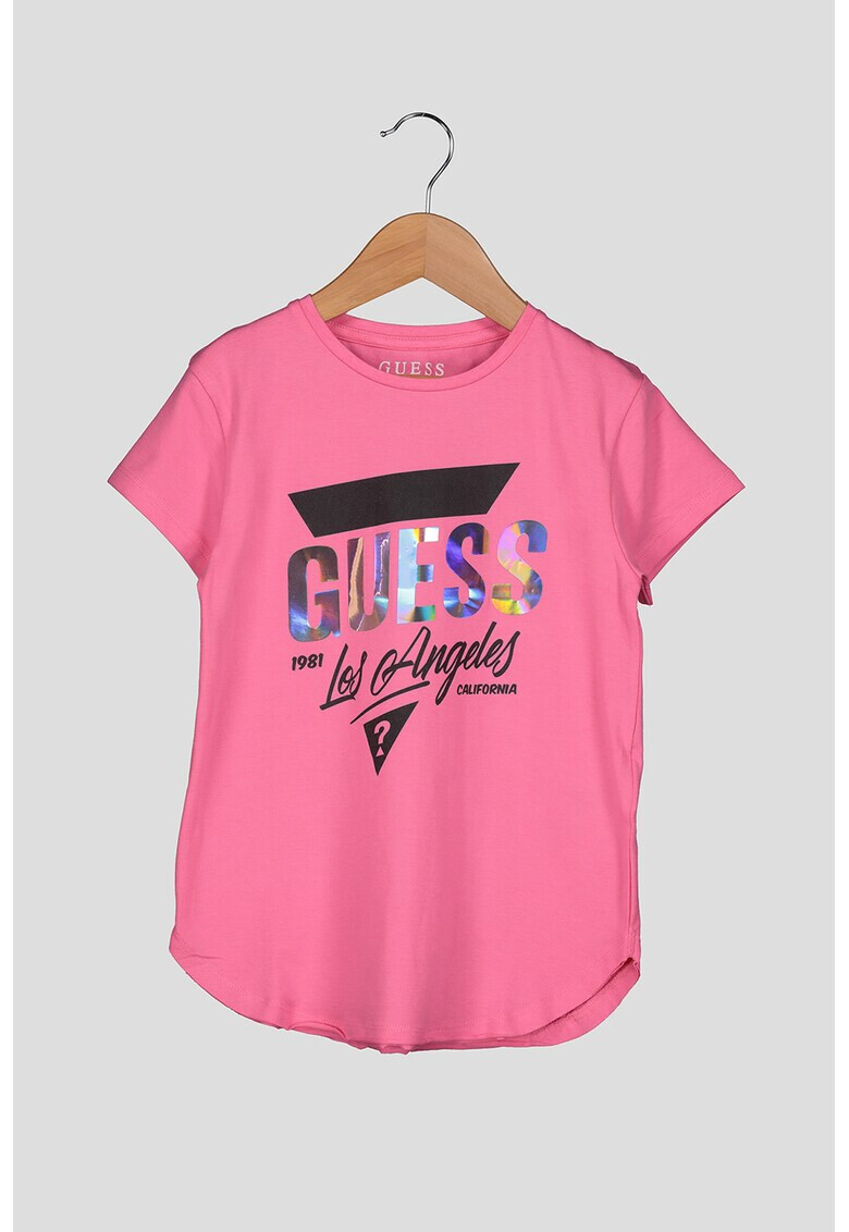 GUESS JEANS Тениска с преливащо лого - Pepit.bg