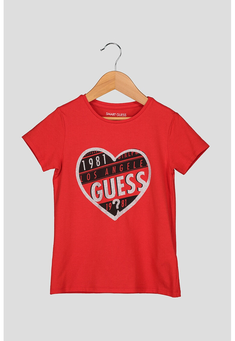 GUESS JEANS Тениска с сърцевидно лого - Pepit.bg