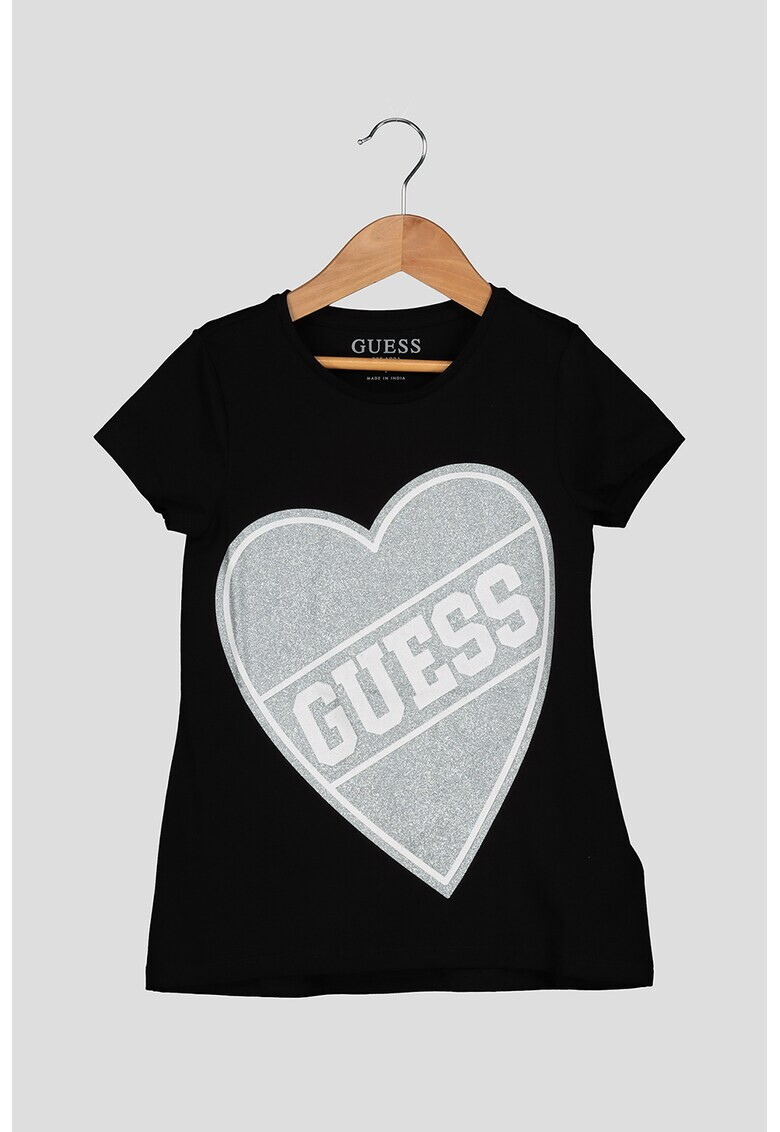 GUESS JEANS Тениска с уголемено лого - Pepit.bg