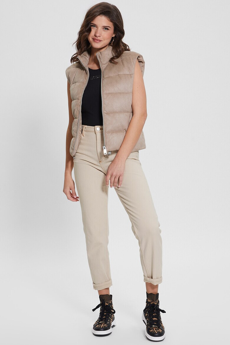 GUESS JEANS Ватиран елек с монограми - Pepit.bg