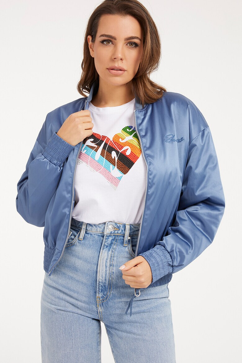 GUESS JEANS Яке бомбър с лого - Pepit.bg