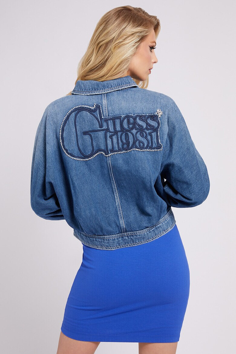 GUESS JEANS Яке от деним с бродирано лого - Pepit.bg