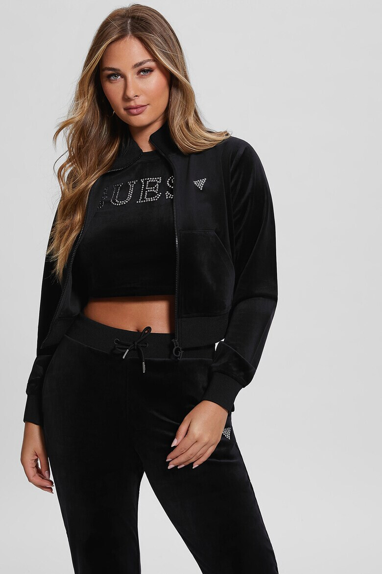 GUESS Кадифена фитнес блуза - Pepit.bg