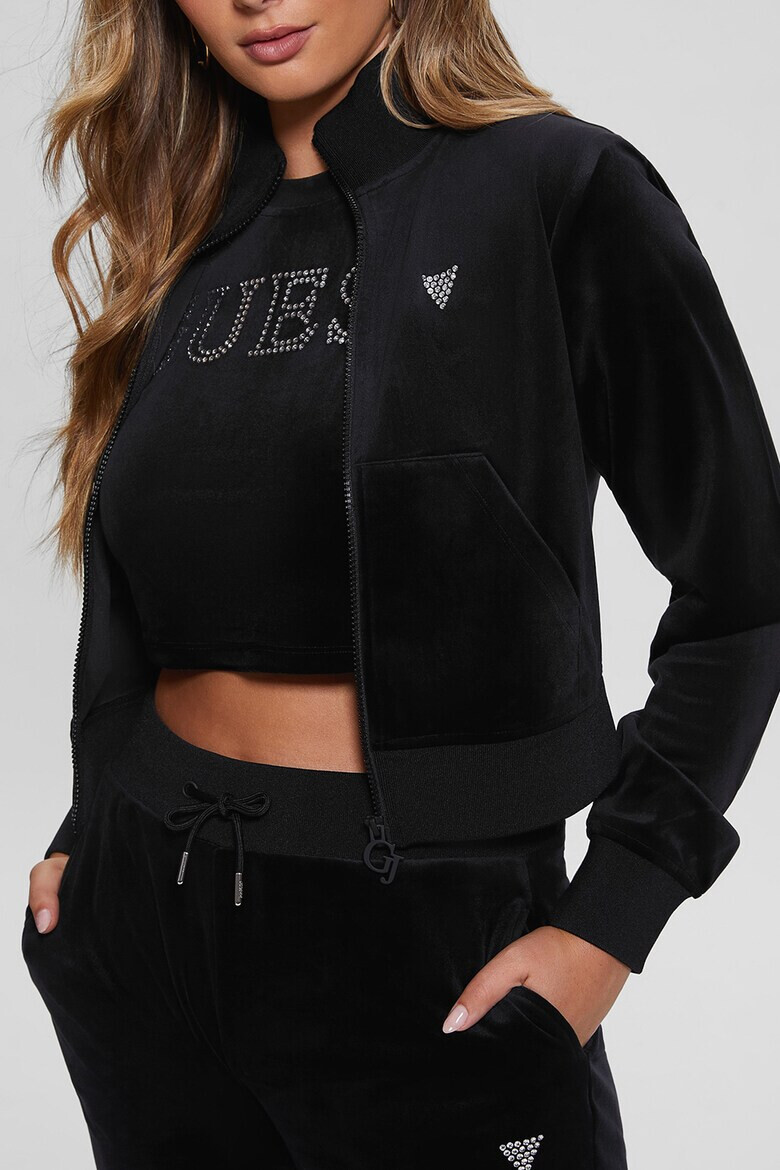 GUESS Кадифена фитнес блуза - Pepit.bg