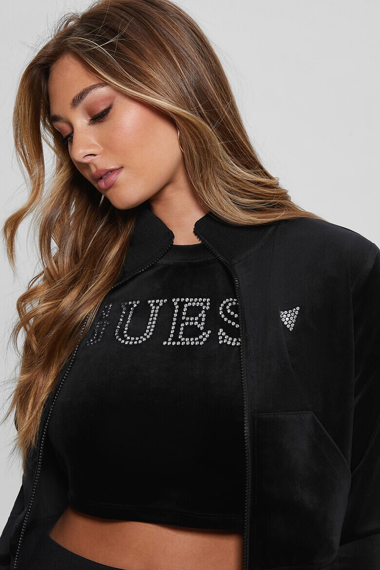 GUESS Кадифена фитнес блуза - Pepit.bg