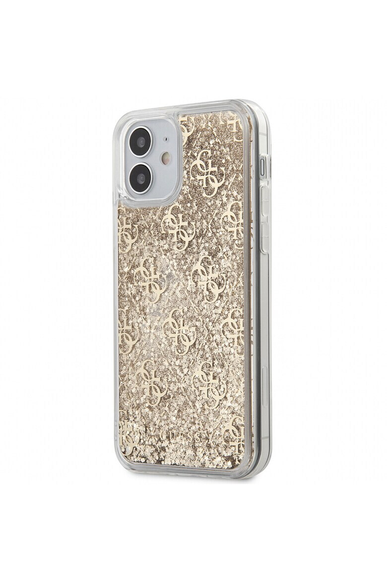 GUESS Калъф 4G Liquid Glitter за Apple iPhone 12 mini - Gold - Pepit.bg