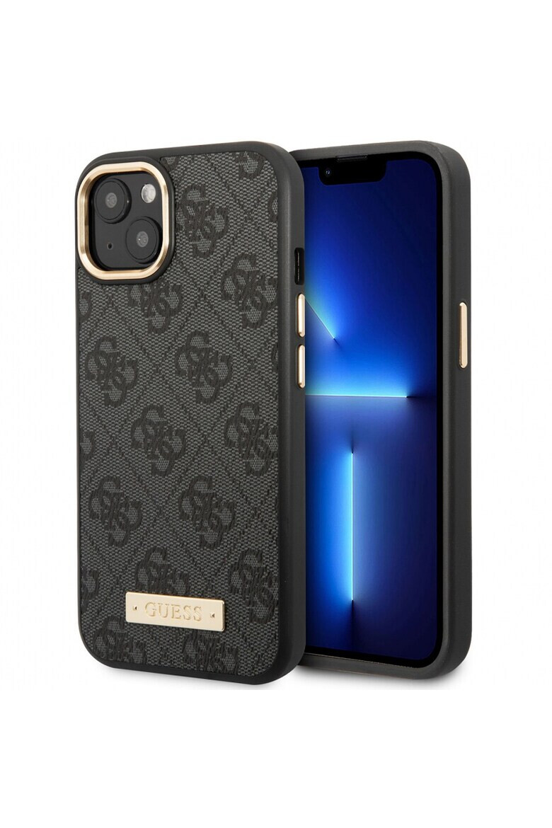 GUESS Калъф PU 4G MagSafe - За iPhone 14 - Черен - Pepit.bg