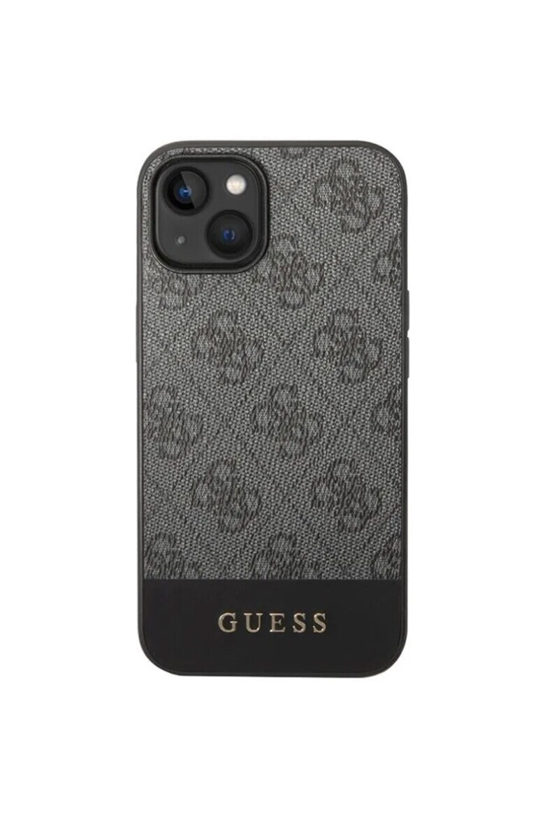 GUESS Калъф Stripe 4G - За iPhone 14 Plus - Сив - Pepit.bg