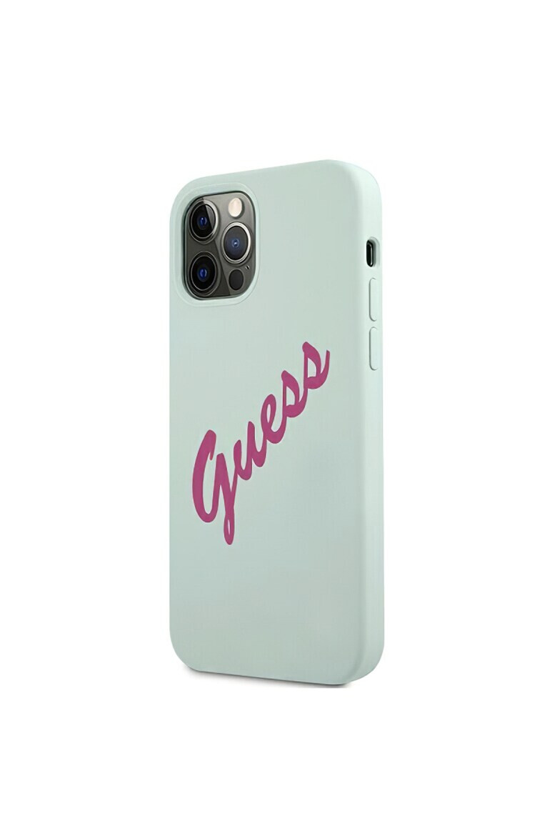 GUESS Калъф Vintage Fuchsia Script за Apple iPhone 12 Pro Max - Blue - Pepit.bg