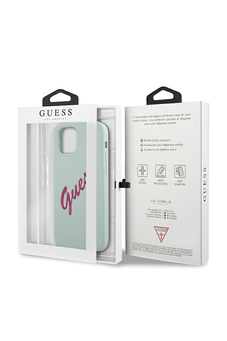 GUESS Калъф Vintage Fuchsia Script за Apple iPhone 12 Pro Max - Blue - Pepit.bg