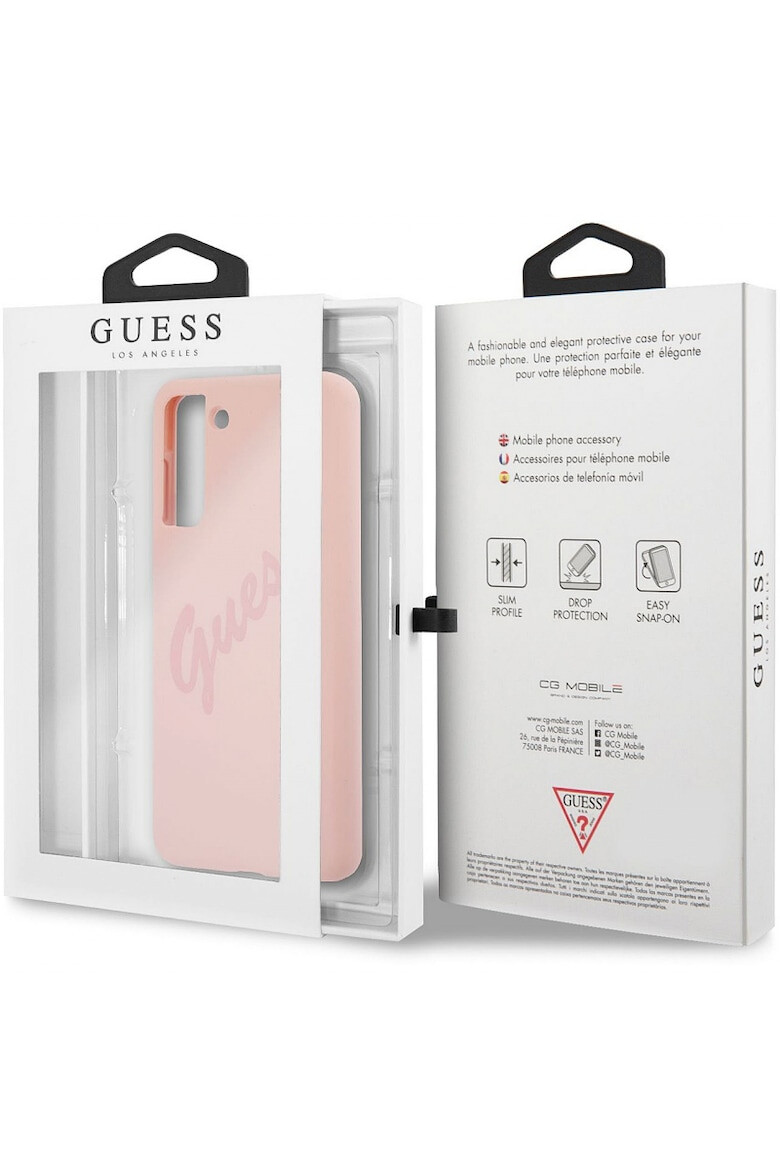 GUESS Калъф Vintage Script за Samsung Galaxy S21+ 5G - Pink - Pepit.bg