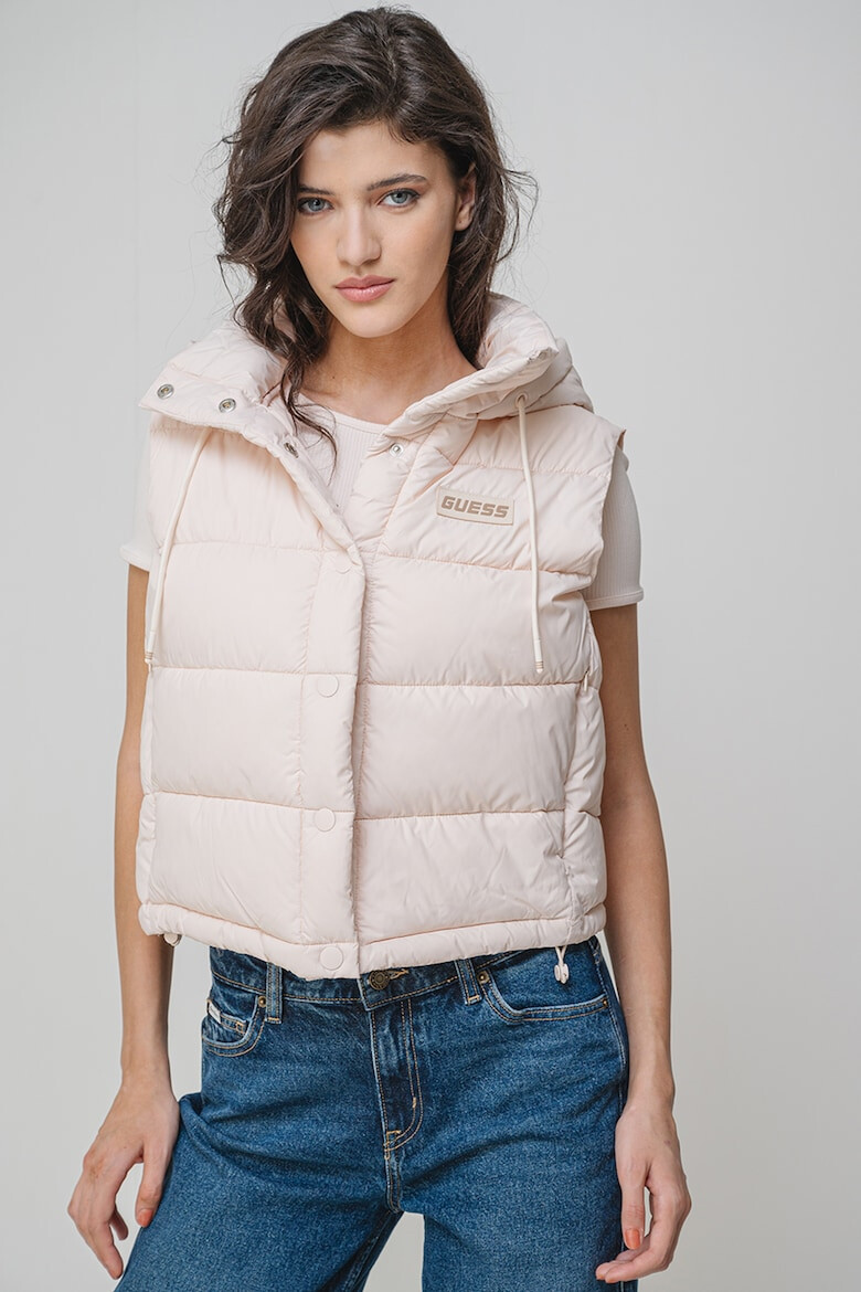 GUESS Капитониран фитнес елек - Бежов - Pepit.bg